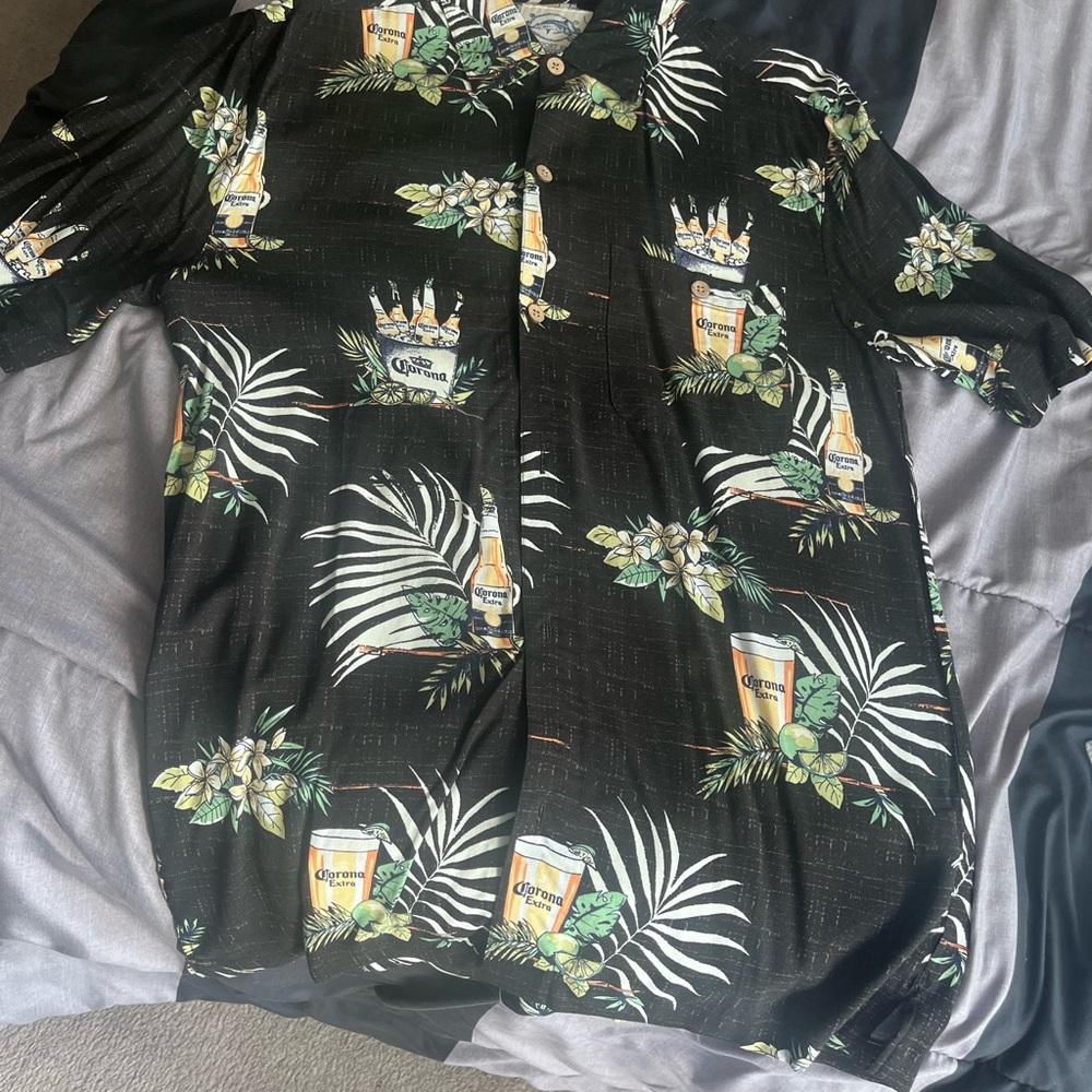 Corona Black Hawaiian Shirt